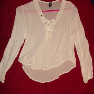 Windsor white long sleeve // M